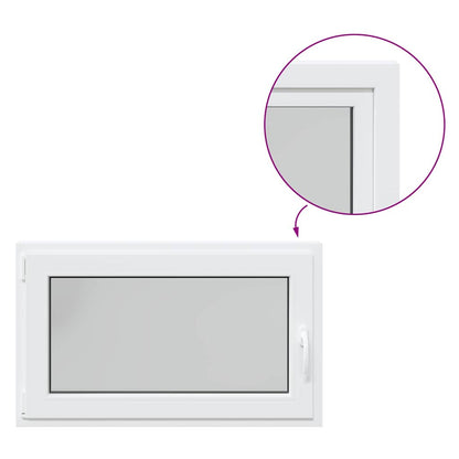 Kellerfenster "RISOR" 100x70 cm Drehkipp DIN Links Weiß