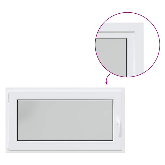 Kellerfenster RISOR 110x50 cm Dreh Kipp DIN Links Weiß