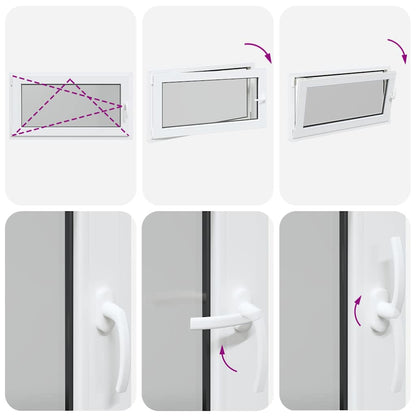 Kellerfenster RISOR 110x50 cm Dreh Kipp DIN Links Weiß