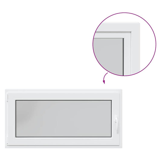 Kellerfenster RISOR 120x60 cm Dreh Kipp DIN Links Weiß