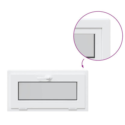 Kellerfenster RISOR 80x40 cm Kipp 3-fach Verglasung Weiß