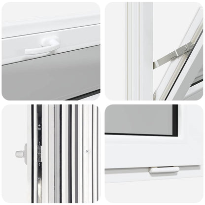 Kellerfenster RISOR 100x40 cm Kipp 3-fach Verglasung Weiß