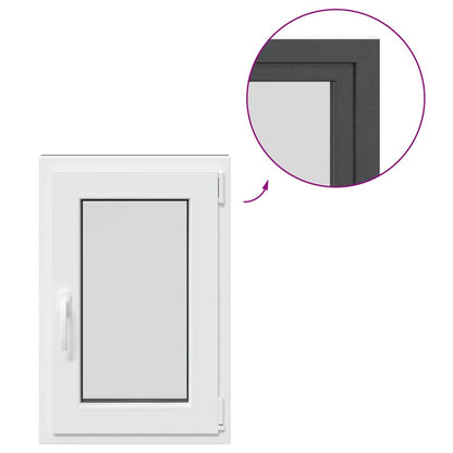 Kellerfenster "RISOR" 50x75 cm Drehkipp DIN Rechts Anthrazit