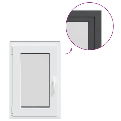 Kellerfenster "RISOR" 50x75 cm Drehkipp DIN Links Anthrazit