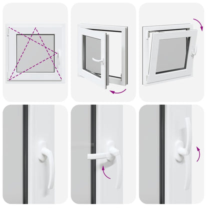 Kellerfenster RISOR 60x60 cm Dreh Kipp DIN Links Anthrazit