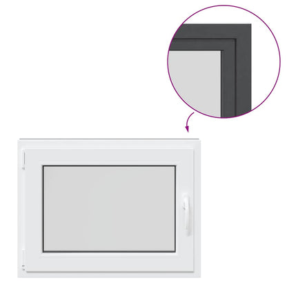 Kellerfenster "RISOR" 80x50 cm Drehkipp DIN Links Anthrazit