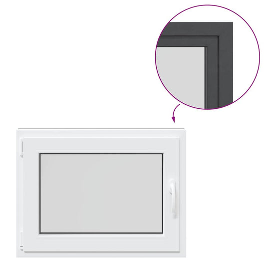 Kellerfenster "RISOR" 80x50 cm Drehkipp DIN Links Anthrazit