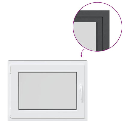 Kellerfenster "RISOR" 80x60 cm Drehkipp DIN Links Anthrazit