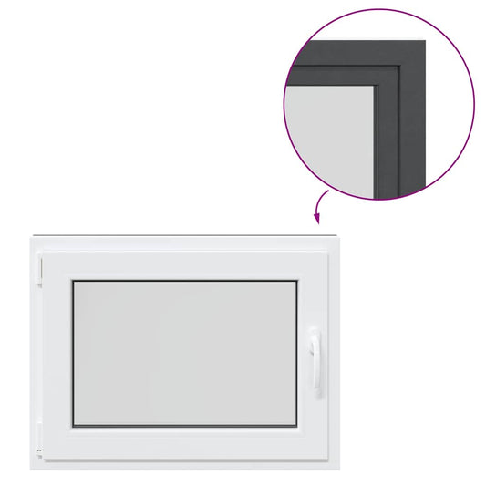Kellerfenster "RISOR" 80x60 cm Drehkipp DIN Links Anthrazit
