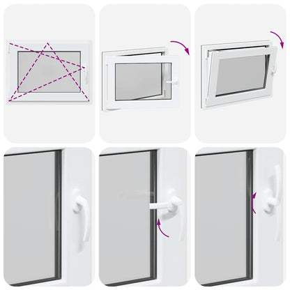 Kellerfenster "RISOR" 80x60 cm Drehkipp DIN Links Anthrazit