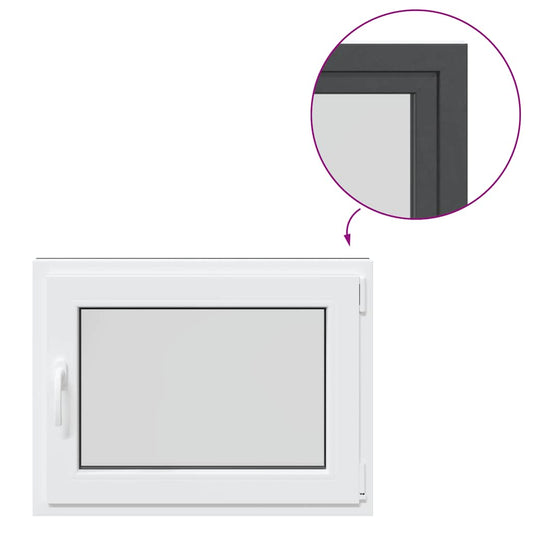 Kellerfenster "RISOR" 80x70 cm Drehkipp DIN Rechts Anthrazit