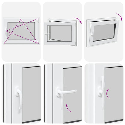 Kellerfenster "RISOR" 80x70 cm Drehkipp DIN Rechts Anthrazit