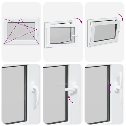 Kellerfenster "RISOR" 80x70 cm Drehkipp DIN Links Anthrazit