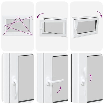 Kellerfenster "RISOR" 90x50 cm Drehkipp DIN Rechts Anthrazit