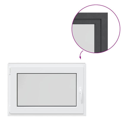 Kellerfenster "RISOR" 90x50 cm Drehkipp DIN Links Anthrazit
