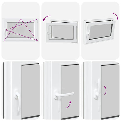 Kellerfenster "RISOR" 90x70 cm Drehkipp DIN Rechts Anthrazit