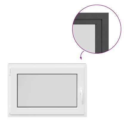Kellerfenster "RISOR" 90x70 cm Drehkipp DIN Links Anthrazit
