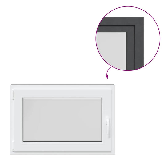 Kellerfenster "RISOR" 90x70 cm Drehkipp DIN Links Anthrazit