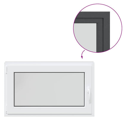 Kellerfenster "RISOR" 100x60 cm Drehkipp DIN Links Anthrazit