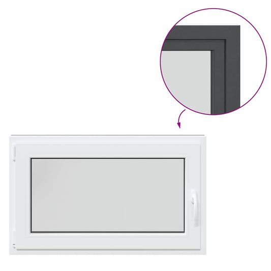 Kellerfenster "RISOR" 100x60 cm Drehkipp DIN Links Anthrazit