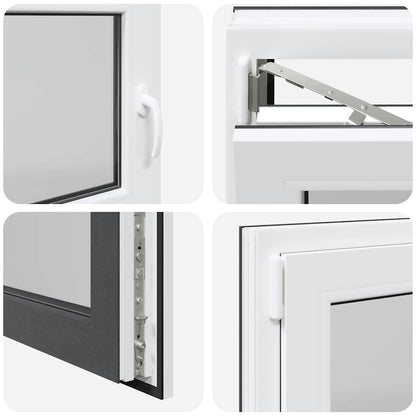 Kellerfenster "RISOR" 100x60 cm Drehkipp DIN Links Anthrazit