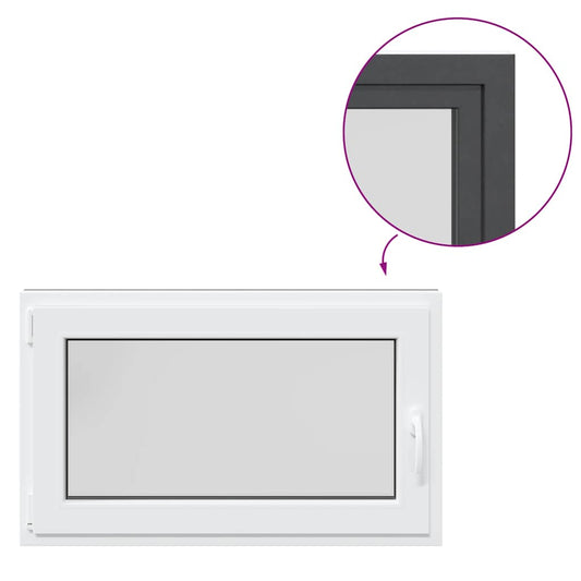 Kellerfenster "RISOR" 100x70 cm Drehkipp DIN Links Anthrazit