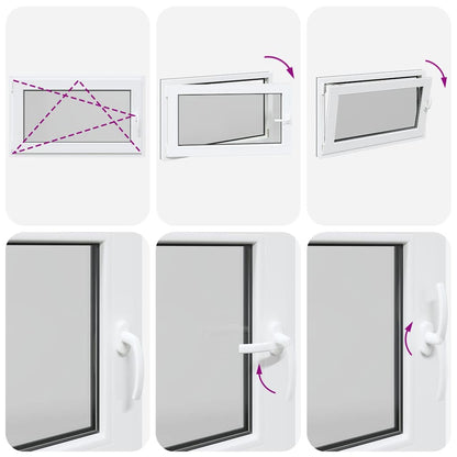 Kellerfenster "RISOR" 100x70 cm Drehkipp DIN Links Anthrazit