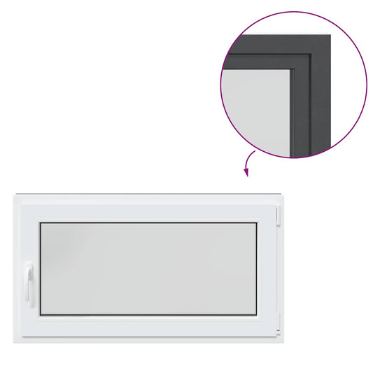 Kellerfenster RISOR 110x50 cm Dreh Kipp DIN Rechts Anthrazit
