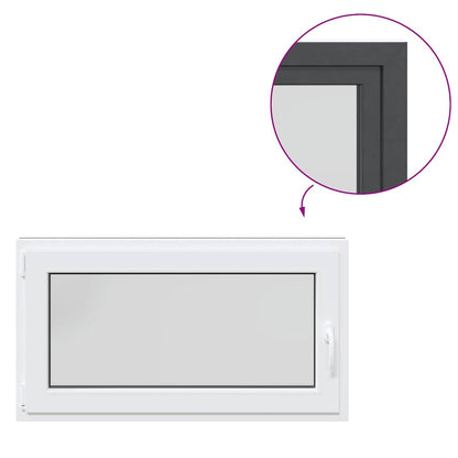 Kellerfenster "RISOR" 110x70 cm Drehkipp DIN Links Anthrazit