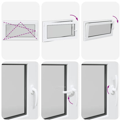 Kellerfenster "RISOR" 110x70 cm Drehkipp DIN Links Anthrazit
