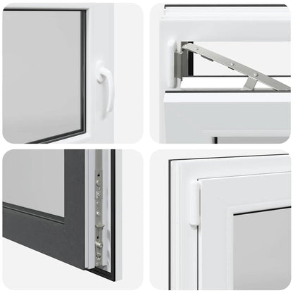 Kellerfenster "RISOR" 110x70 cm Drehkipp DIN Links Anthrazit