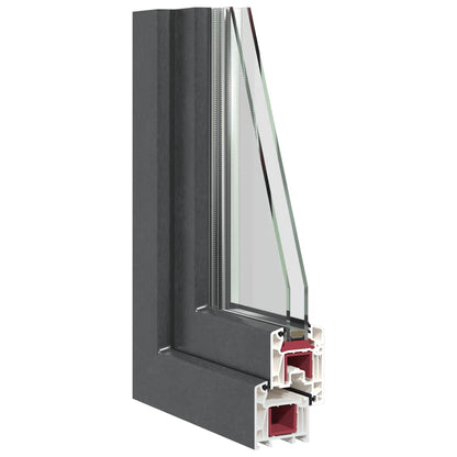 Kellerfenster "RISOR" 110x70 cm Drehkipp DIN Links Anthrazit