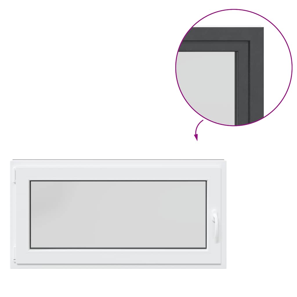 Kellerfenster RISOR 120x60 cm Dreh Kipp DIN Links Anthrazit