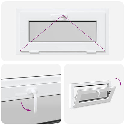 Kellerfenster RISOR 80x40 cm Kipp 2-fach Verglasung Anthrazit