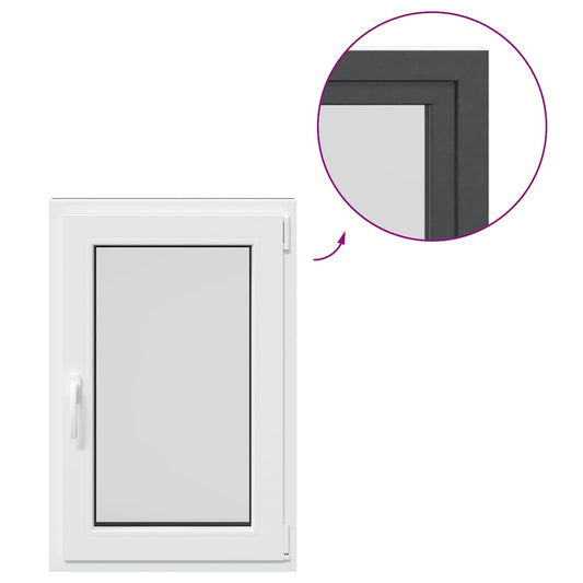 Kellerfenster "RISOR" 60x80 cm Drehkipp DIN Links Anthrazit