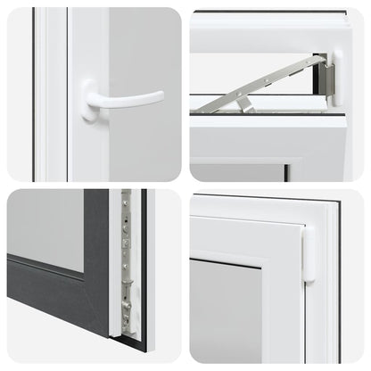 Kellerfenster "RISOR" 60x80 cm Drehkipp DIN Links Anthrazit