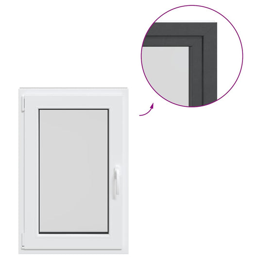 Kellerfenster "RISOR" 60x100 cm Drehkipp DIN Links Anthrazit