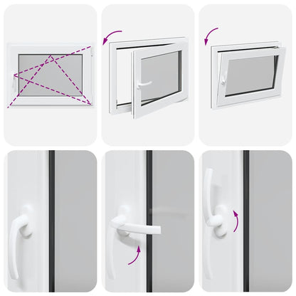Kellerfenster "RISOR" 80x50 cm Drehkipp DIN Rechts Anthrazit
