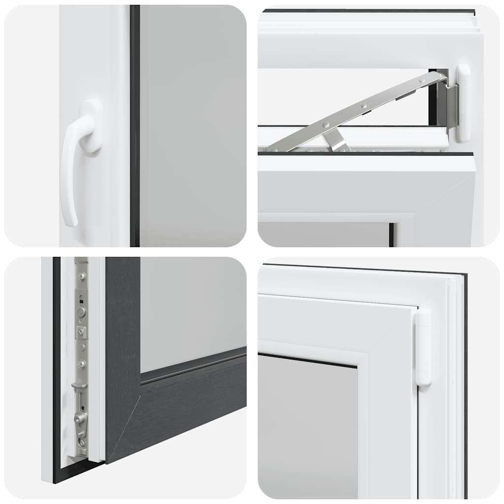 Kellerfenster "RISOR" 80x50 cm Drehkipp DIN Rechts Anthrazit