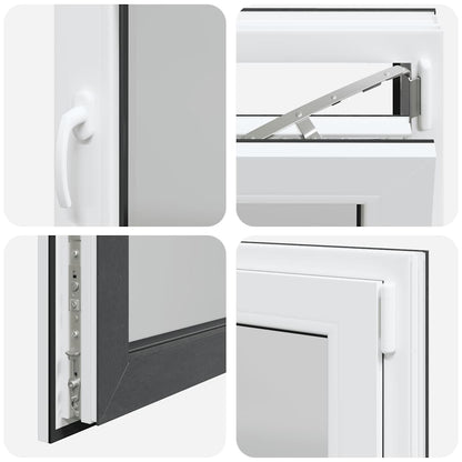 Kellerfenster "RISOR" 80x50 cm Drehkipp DIN Rechts Anthrazit
