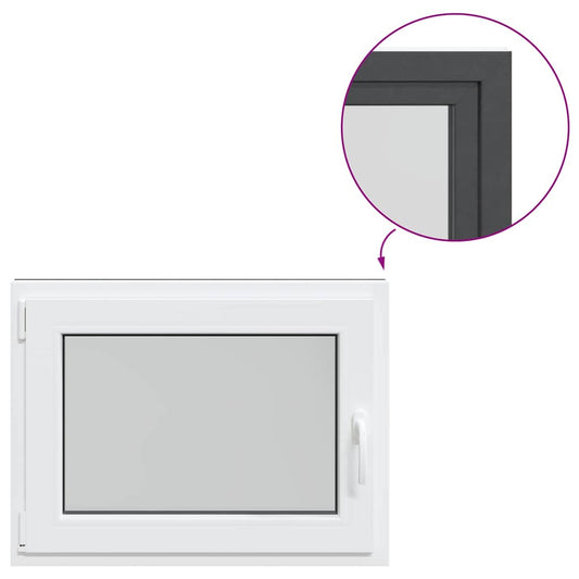 Kellerfenster "RISOR" 80x50 cm Drehkipp DIN Links Anthrazit