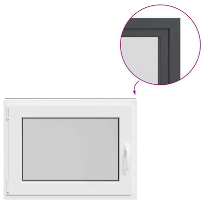 Kellerfenster "RISOR" 80x70 cm Drehkipp DIN Links Anthrazit