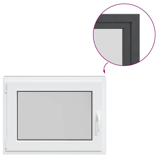 Kellerfenster "RISOR" 80x70 cm Drehkipp DIN Links Anthrazit