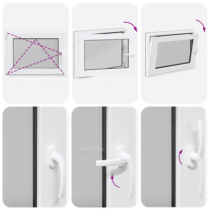 Kellerfenster "RISOR" 80x70 cm Drehkipp DIN Links Anthrazit