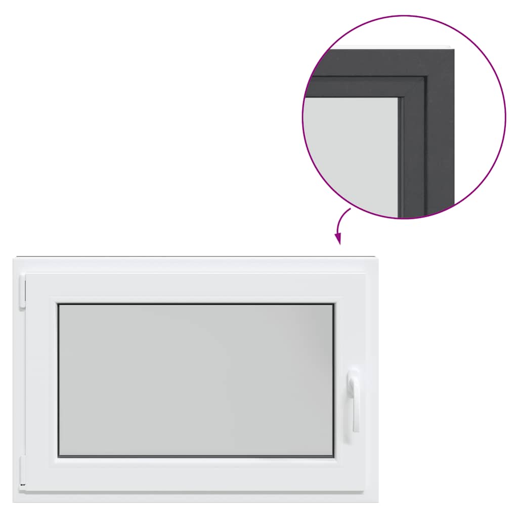Kellerfenster "RISOR" 90x50 cm Drehkipp DIN Links Anthrazit