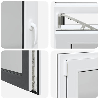 Kellerfenster "RISOR" 90x50 cm Drehkipp DIN Links Anthrazit
