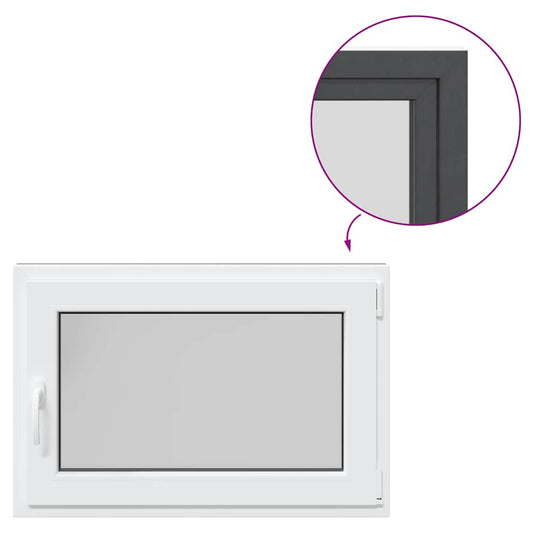 Kellerfenster "RISOR" 90x60 cm Drehkipp DIN Rechts Anthrazit