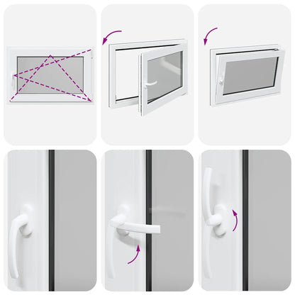 Kellerfenster "RISOR" 90x60 cm Drehkipp DIN Rechts Anthrazit