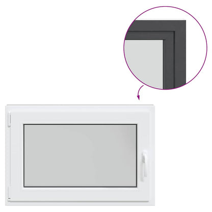 Kellerfenster "RISOR" 90x70 cm Drehkipp DIN Links Anthrazit