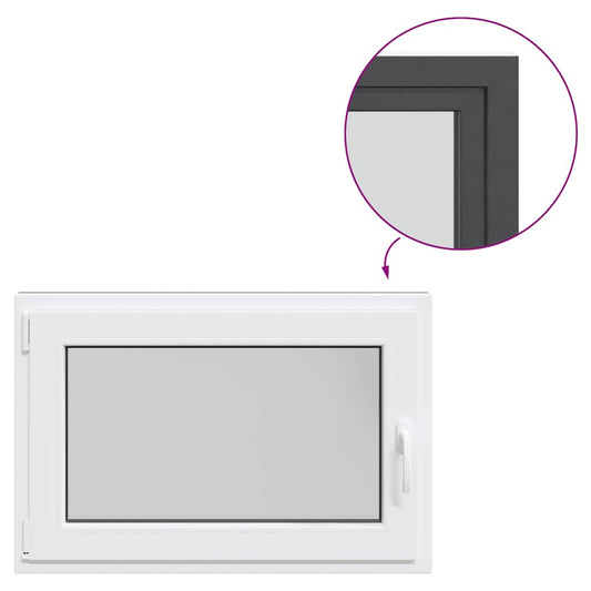 Kellerfenster "RISOR" 90x70 cm Drehkipp DIN Links Anthrazit